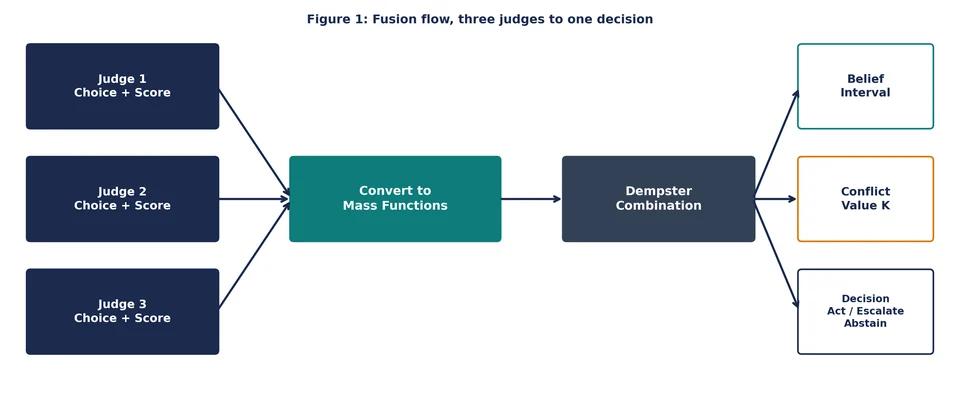 Fusion flow diagram from the Dempster-Shafer Evidence Fusion brief
