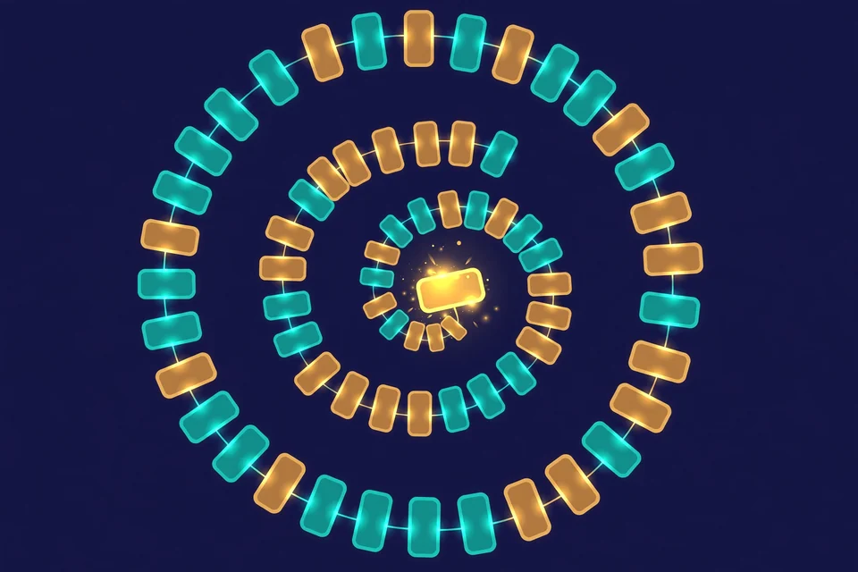 Spiral graphic from the Soar Chunking and Procedural Memory brief